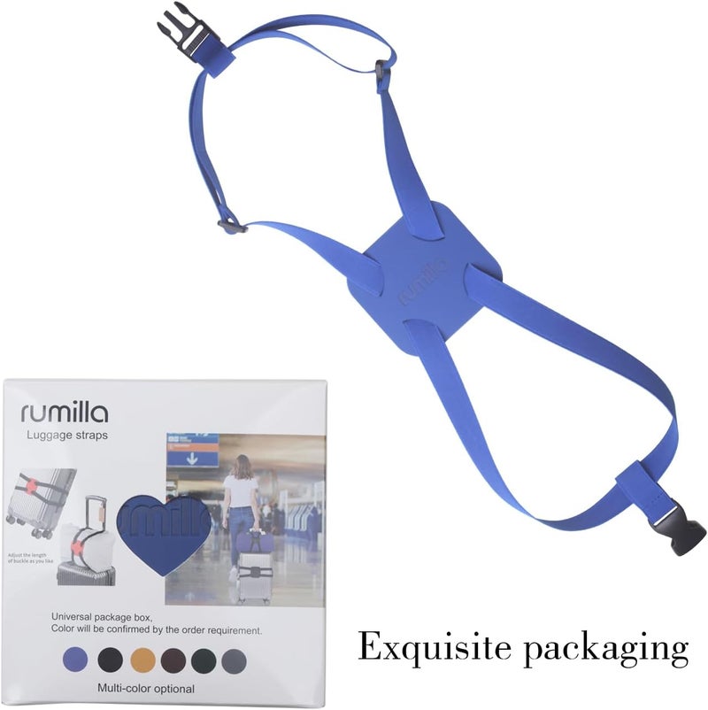 RUMILLA Luggage Straps for suitcases，Luggage Straps Bag Bungee， LAdd a Bag Easy to Travel Suitcase Elastic Strap Belt (Blue Luggage strap-1PCS) - Image 3